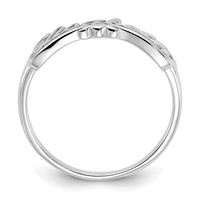 Sterling Silver Rhodium-plated Name Plate Ring view 2