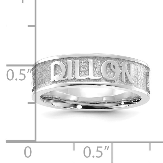 Casted High Polish w/Sandblast background Ring