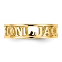 Sterling Silver Gold-plated Cut-out Name Ring view 4