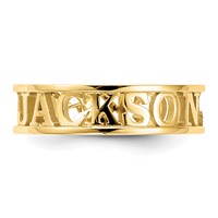 Sterling Silver Gold-plated Cut-out Name Ring view 5