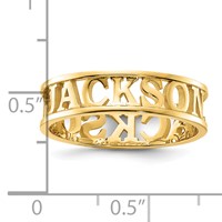 Sterling Silver Gold-plated Cut-out Name Ring view 3