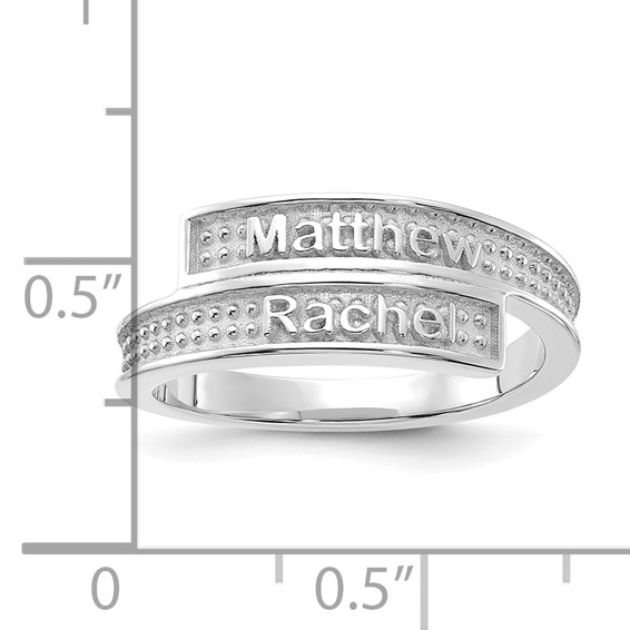 Casted High Polish w/Sandblast background Ring