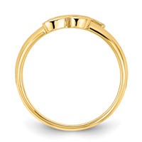 Sterling Silver Gold-plated Script Initial Ring view 2