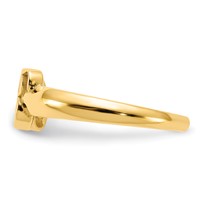 Sterling Silver Gold-plated Script Initial Ring view 4