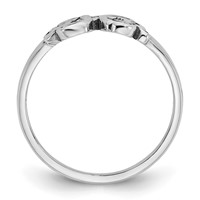 14K White Gold Monogram Ring view 2