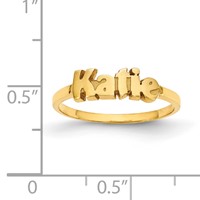 Sterling Silver Gold-plated Name Plate Ring view 5