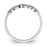 10K White Gold Polished Personalized Name Ring view 2