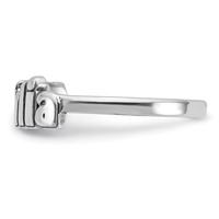 10K White Gold Polished Personalized Name Ring view 3