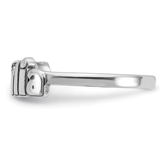 Laser Polished Name Ring