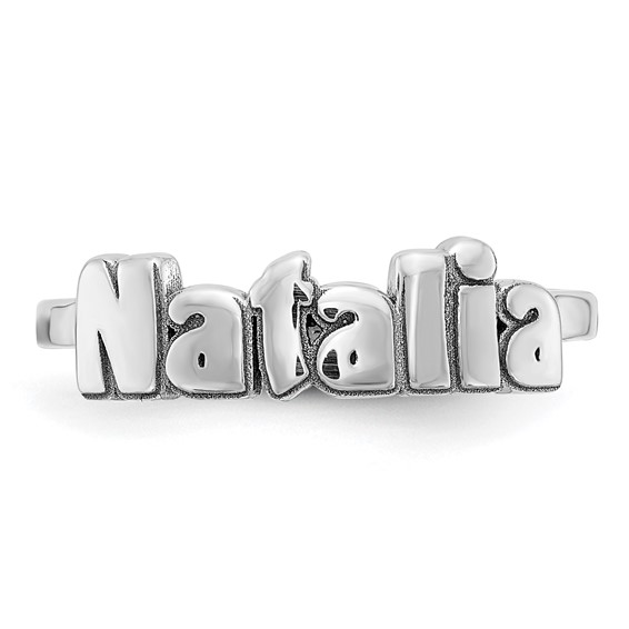 Laser Polished Name Ring