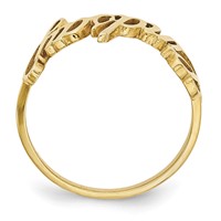 14K Yellow Gold Name Plate Ring view 2