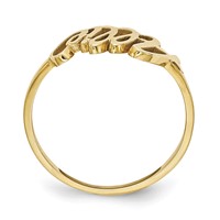 14K Yellow Gold Name Plate Ring view 4
