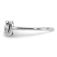 Sterling Silver Rhodium-plated Name Plate Ring view 3
