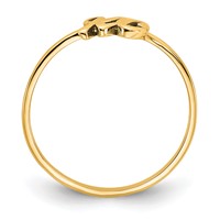 Sterling Silver Gold-plated Script Or Block Font Initial Ring view 5