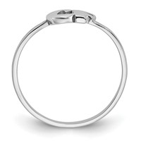 10K White Gold Script Or Block Font Double Initial Ring view 2
