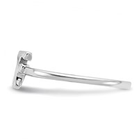 10K White Gold Script Or Block Font Double Initial Ring view 3