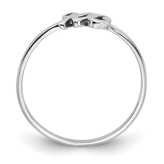 Laser Polished 2-Initial Ring