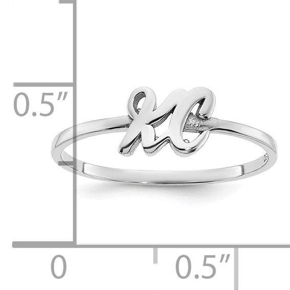 Laser Polished 2-Initial Ring