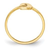 14K Yellow Gold Script Or Block Font Initial Ring view 2