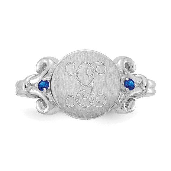 Engraved Birthstone Ring
