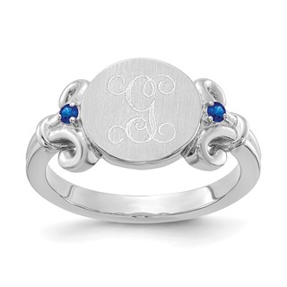 Engraved Birthstone Ring