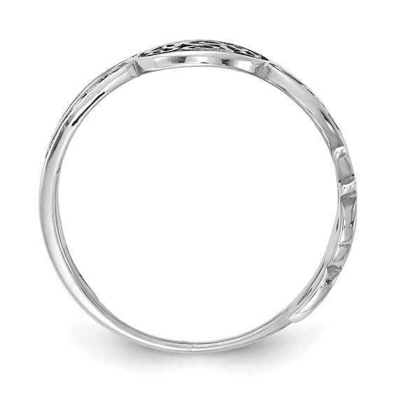 Monogram Diamond Ring with Enamel