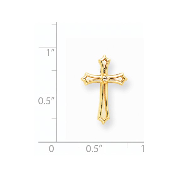 14k AA Diamond Cross Pendant