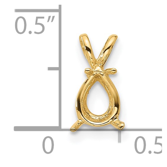 14k 7x5mm Pear Pendant Mounting