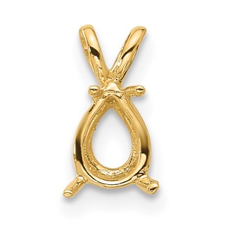 14k 7x5mm Pear Pendant Mounting