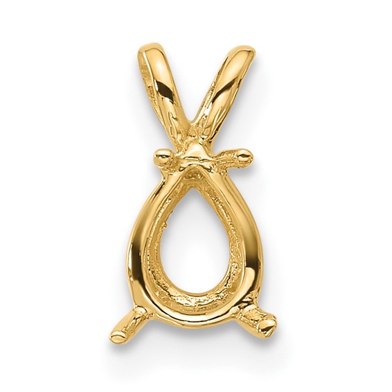 14k 7x5mm Pear Pendant Mounting