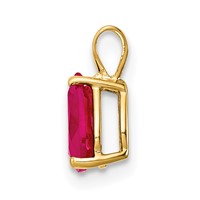 14K 7x5mm Pear Ruby Pendant view 2