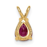14K 7x5mm Pear Ruby Pendant view 4