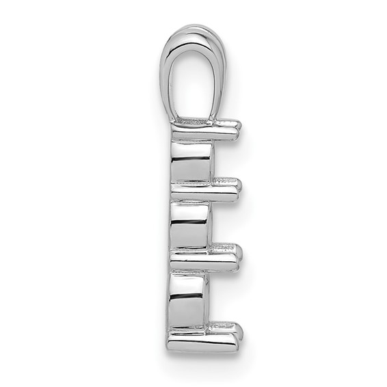 14k White Gold Holds 4.0/3.4/3.0mm Three-stone Pendant Mounting