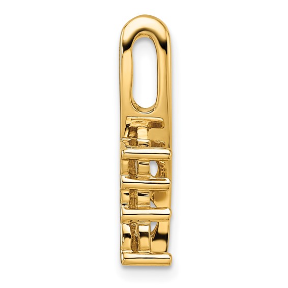 14k Holds 3.6/3.1/2.9mm Three-Stone Curved Bar Chain Slide Mounting