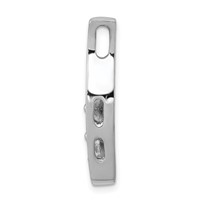 14K White Gold Complete 1.5 Carat Three-Stone a Diamond Curved Bar Chain Slide view 2