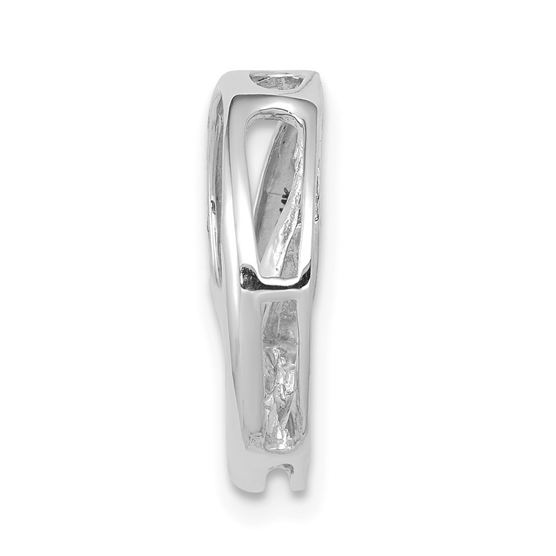 14k White Gold 3/8 carat Lab Grown Diamond VS/SI+ G+ Complete Circle Chain Slide Pendant