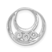14K White Gold Complete 3-3.2mm Aaa Diamond Three-Stone Circle Chain Slide view 4