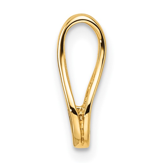 14k Holds 2.8mm Stone Teardrop-Shape Slide Mounting Fits up to 2mm Regular/6mm Fancy or Reversible Omega
