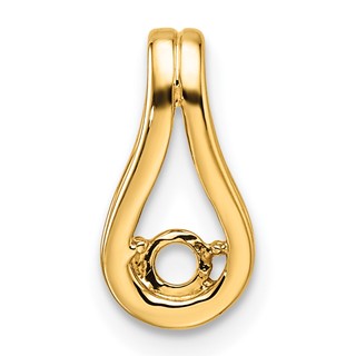14k Holds 2.8mm Stone Teardrop-Shape Slide Mounting Fits up to 2mm Regular/6mm Fancy or Reversible Omega