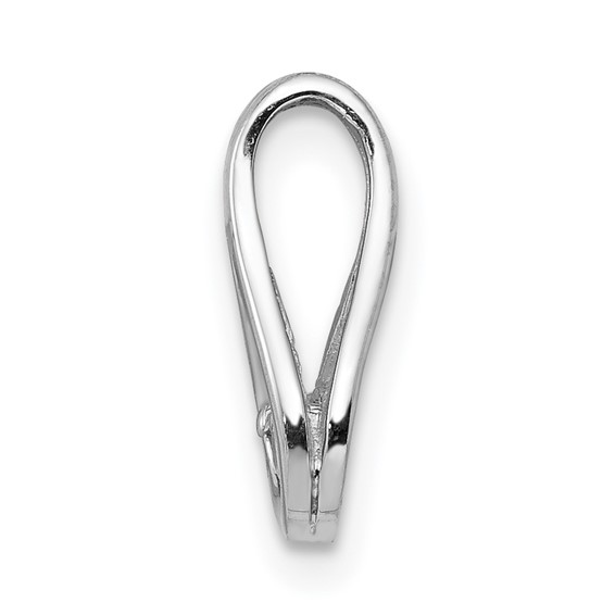 14k White Gold Holds 2.8mm Stone Teardrop-Shape Slide Mounting Fits up to 2mm Regular/6mm Fancy or Reversible Omega