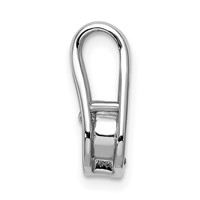 14K White Gold Complete 4.7mm AA Diamond Teardrop-Shape Slide Fits Up to 3mm Regular 6mm Fancy Or Reversible Omega view 2