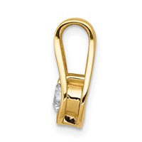 14K Complete 4.7mm VS Diamond Teardrop-Shape Slide Fits Up to 3mm Regular 6mm Fancy Or Reversible Omega view 2