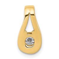 14K Complete 4.7mm VS Diamond Teardrop-Shape Slide Fits Up to 3mm Regular 6mm Fancy Or Reversible Omega view 3