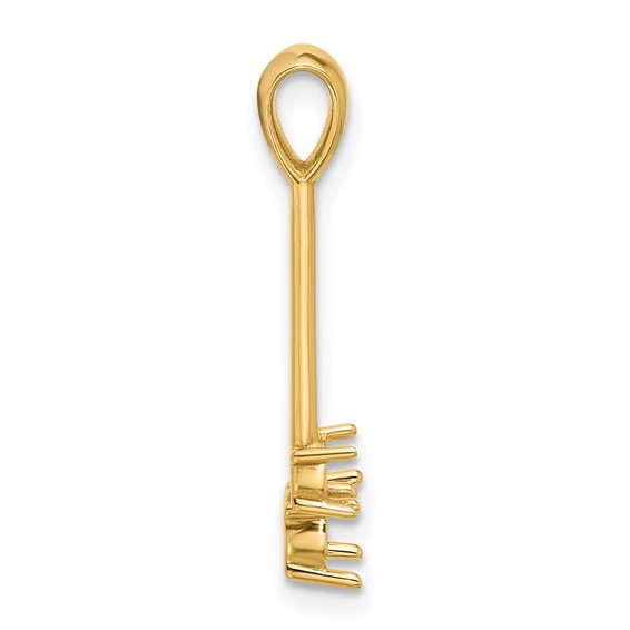 14k Holds 4.4mm/3.4mm Two-stone Pendant Mounting