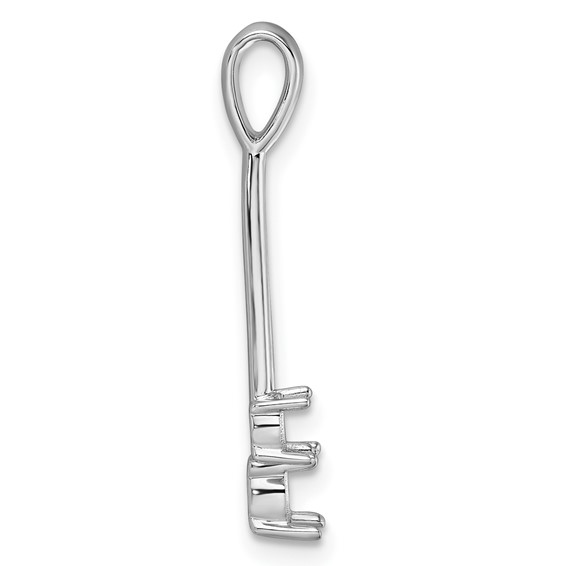 14k White Gold Holds 4.4mm/3.4mm Two-stone Pendant Mounting