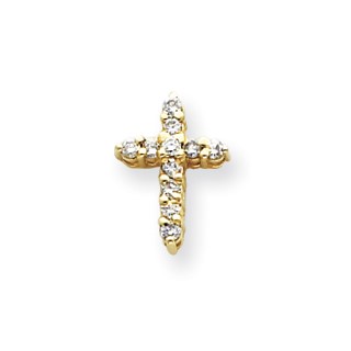 14k VS Diamond cross pendant