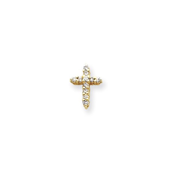 14k VS Diamond cross pendant