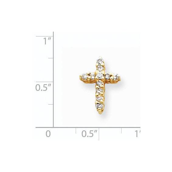 14k AA Diamond Cross Pendant