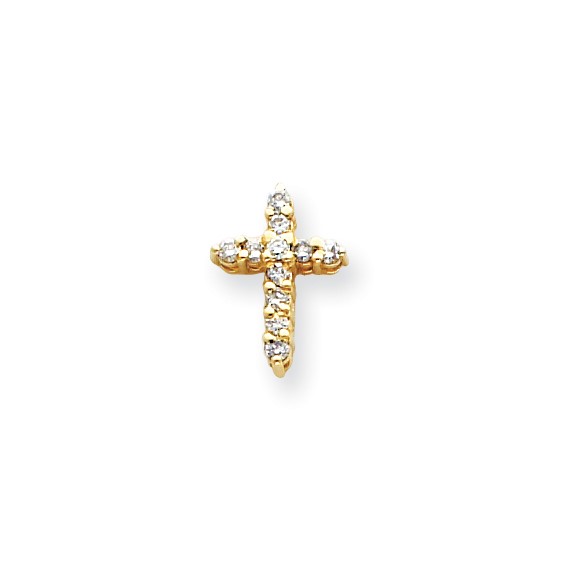 14k AA Diamond Cross Pendant