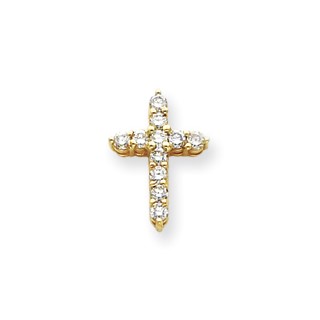 14k VS Diamond cross pendant
